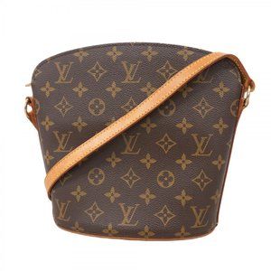 Louis Vuitton Monogram Drouot Shoulder Bag M51290 Brown Women's P1215906